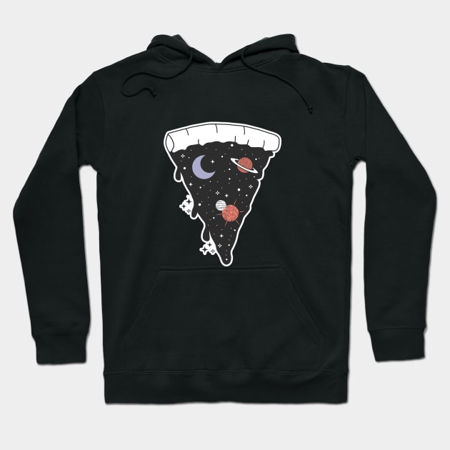 Space Pizza Hoodie by emanuelacarratoni